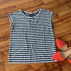 Abercrombie and Fitch striped split back top